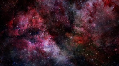 Uzaya karşı parlayan nebula ve yıldız alanı. Bu görüntünün elementleri NASA tarafından desteklenmektedir.