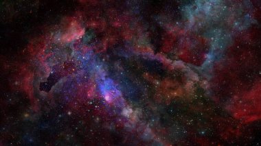 Nebula ve yıldızlar uzayda. Bu görüntünün elementleri NASA tarafından desteklenmektedir.