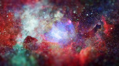 Bulutsusu ve uzayda yıldız. Bilim kurgu sanat küçük Dof ile. Nasa tarafından döşenmiş bu görüntü unsurları.