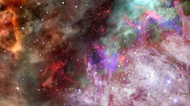 Bilimsel arka plan - galaxy ve boşluk bulutsu. Nasa tarafından döşenmiş bu görüntü unsurları