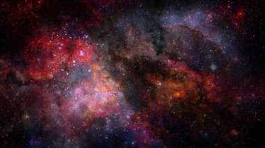 Uzaydaki sarmal galaksi. Bu görüntünün elementleri NASA tarafından desteklenmektedir.