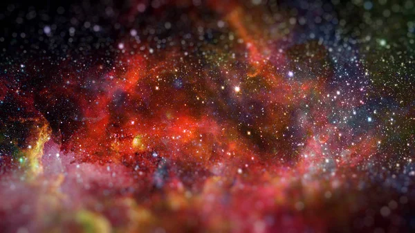 Nebula Galaxies Dark Space Science Fiction Art Small Dof Elements — Stock Photo, Image