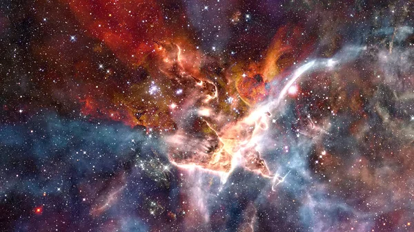 Cielo Nocturno Con Estrellas Nebulosa Elementos Esta Imagen Proporcionados Por — Foto de Stock