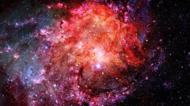 Bilimsel arka plan - galaxy ve boşluk bulutsu. Nasa tarafından döşenmiş bu görüntü unsurları