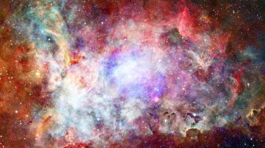 Nebula ve yıldızlar uzayda. Bu görüntünün elementleri NASA tarafından desteklenmektedir.