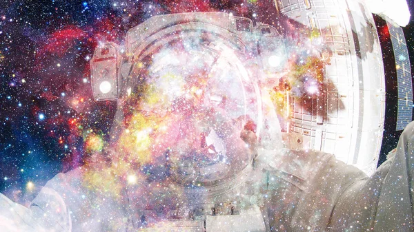 Астронавт Космосе Научная Фантастика Элементы Этого Изображения Предоставлены Наса — стоковое фото