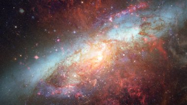 Starfield yıldız tozu ve nebula uzayı. Galaksi yaratıcı geçmişi. Bu görüntünün elementleri NASA tarafından desteklenmektedir.