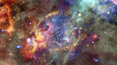 Derin uzayda Helix Nebulası. Bu görüntünün elementleri NASA tarafından desteklenmektedir.
