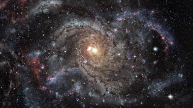 Uzaydaki sarmal galaksi. Bu görüntünün elementleri NASA tarafından desteklenmektedir.