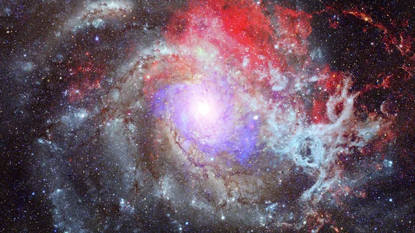 Vacker Nebulosa Och Galax Delar Denna Bild Tillhandahålls Nasa — Stockfoto