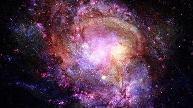 Yıldızlı derin uzay - nebula ve galaksi. Bu görüntünün elementleri NASA tarafından desteklenmektedir.