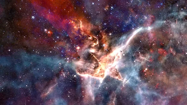 Estrellas de un planeta y galaxia. Elementos de esta imagen proporcionados por la NASA. —  Fotos de Stock