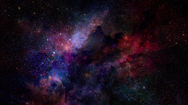 Nevel en sterrenstelsels in de ruimte. Elementen van deze afbeelding geleverd door NASA. — Stockfoto