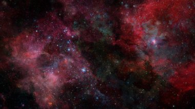 Nebula ve yıldızlar uzayda. Bu görüntünün elementleri NASA tarafından desteklenmektedir.