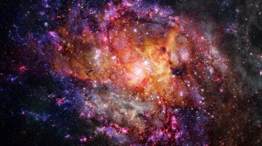 Yıldızlı ve nebulalı gece gökyüzü. Bu görüntünün elementleri NASA tarafından desteklenmektedir.