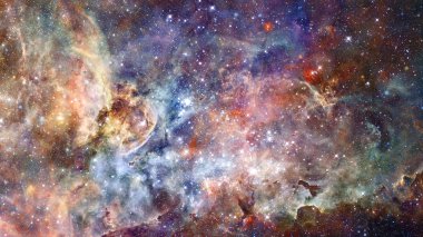 Kozmik galaksi arka planında nebula var. Bu görüntünün elementleri NASA tarafından desteklenmektedir.