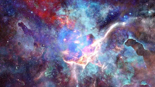Derin uzayda nebula ve yıldızlar. Bu görüntünün elementleri NASA tarafından desteklenmektedir — Stok fotoğraf