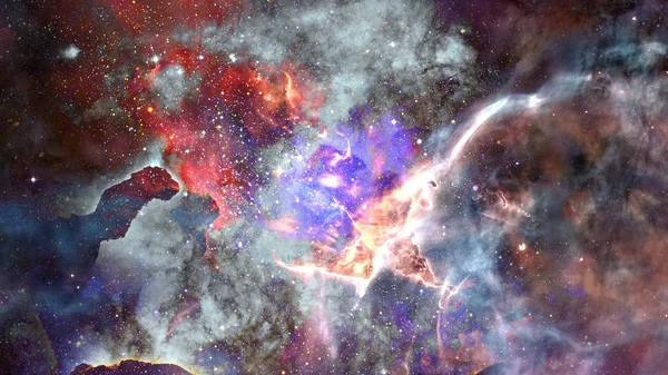 Nebula ve galaksi uzayda. Bu görüntünün elementleri NASA tarafından desteklenmektedir. — Stok fotoğraf