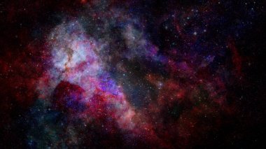 Nebula ve yıldızlar uzayda. Bu görüntünün elementleri NASA tarafından desteklenmektedir.