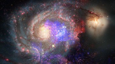 Yıldızlı derin uzay - nebula ve galaksi. Bu görüntünün elementleri NASA tarafından desteklenmektedir.