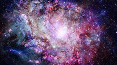 Galaksi ve nebula. Bu görüntünün elementleri NASA tarafından desteklenmektedir