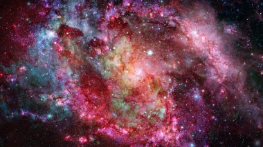 Nebula ve yıldızlar uzayda. Bu görüntünün elementleri NASA tarafından desteklenmektedir.