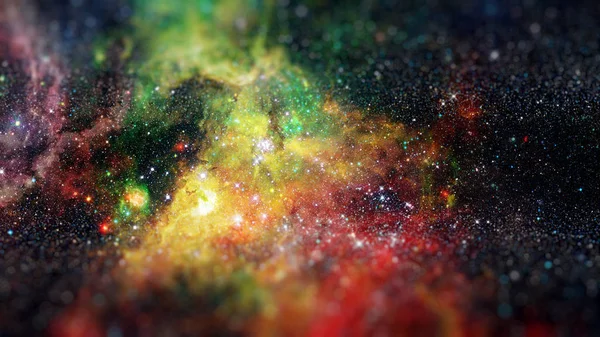 Universo colorido brillante abstracto. Elementos de esta imagen proporcionados por la NASA. —  Fotos de Stock