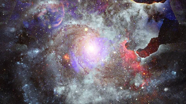 Nevel en sterrenstelsel in de ruimte. Elementen van deze afbeelding geleverd door NASA. — Stockfoto