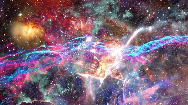 Galaxy en Nevel. Abstracte achtergrond. Elementen van dit beeld Gemeubileerd door NASA — Stockfoto