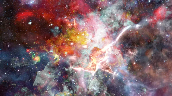Uzayın derinliklerinde yıldız alanı ve nebula. Bu görüntünün elementleri NASA tarafından desteklenmektedir. — Stok fotoğraf