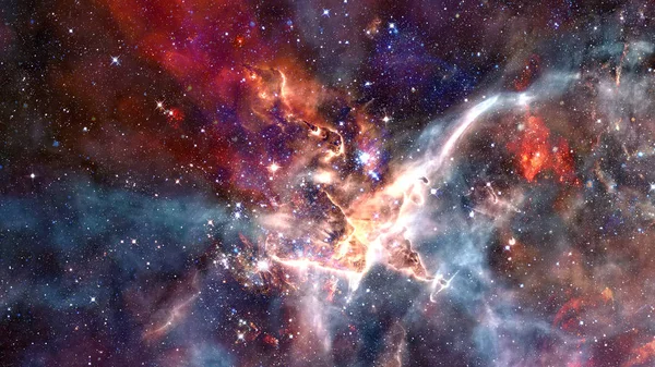 Fondo cósmico de galaxia con nebulosa. Elementos de esta imagen proporcionados por la NASA. — Foto de Stock