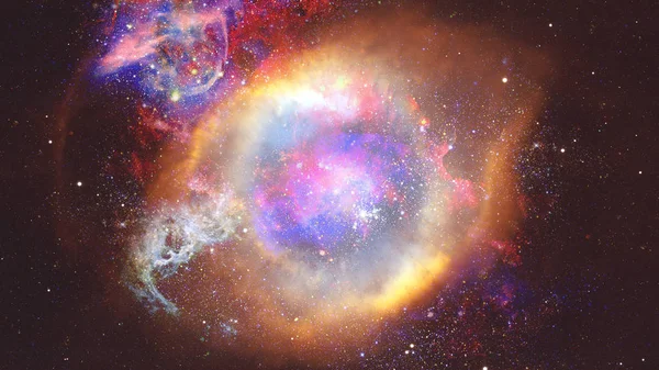 Nebulosa y galaxia en el espacio. Elementos de esta imagen proporcionados por la NASA. —  Fotos de Stock
