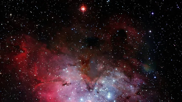 天文科学背景、 星云和恒星在太空深处 — 图库照片