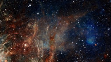 Astronomik bilimsel arka plan, Bulutsusu ve derin uzayda yıldız