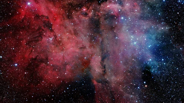 Fond scientifique astronomique, nébuleuse et étoiles dans l'espace lointain — Photo