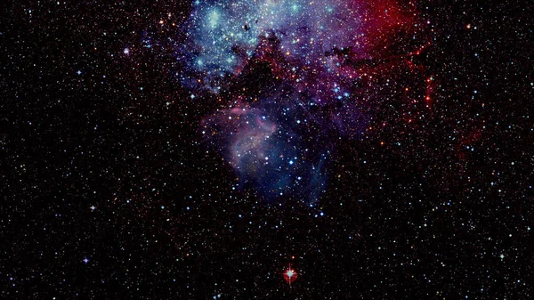 Нескінченний космічний фон з туманностями та зірками . — стокове фото