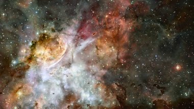 Yüksek tanımlı yıldız alanı, gece gökyüzü uzayı. Uzaydaki bulutsu ve galaksiler