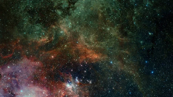 Fondo científico astronómico, nebulosa y estrellas en el espacio profundo — Foto de Stock