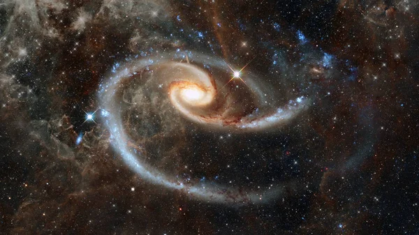 Giant spiral disk of stars. Elements of this image furnished by NASA — Stock Photo, Image