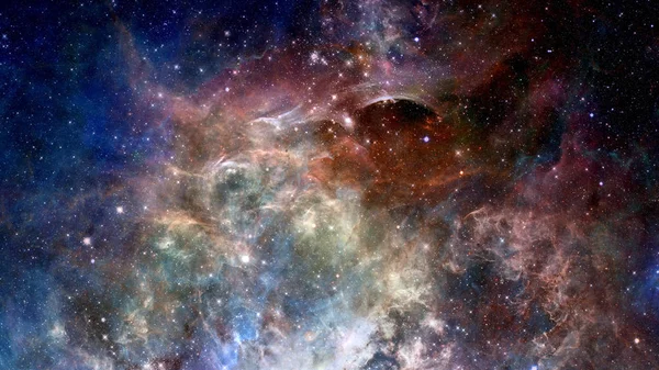 Fondo de espacio infinito con nebulosas y estrellas. — Foto de Stock