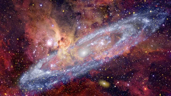 螺旋星系。美国航天局提供的这一图像的要素 — 图库照片