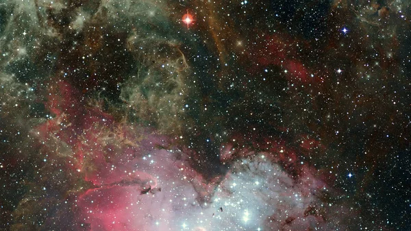 성운 과 별 이 있는 무한 우주 배경. — 스톡 사진
