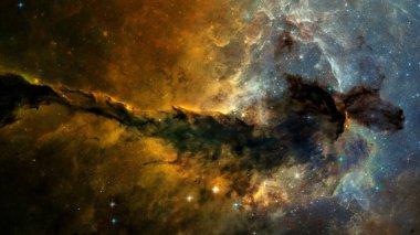 Carina Nebulası dış uzayda. Bu görüntünün elementleri NASA tarafından desteklenmektedir