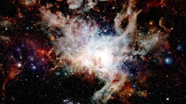 Nebel und glühende Sterne im Weltall. Elemente dieses Bildes von der nasa — Stockfoto