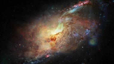Spiral galaksi. Bu görüntünün elementleri NASA tarafından desteklenmektedir