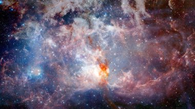 Sonsuz evren, bilim kurgu görüntüsü. Bu görüntünün elementleri Nasa tarafından döşenmiştir