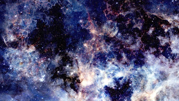 Yüksek tanımlı yıldız alanı, gece gökyüzü uzayı. Uzaydaki bulutsu ve galaksiler — Stok fotoğraf