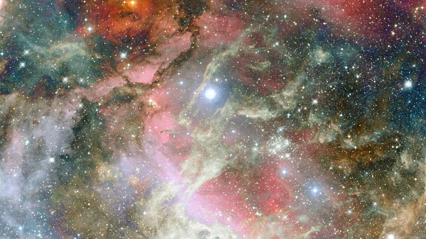 Fond scientifique astronomique, nébuleuse et étoiles dans l'espace lointain — Photo