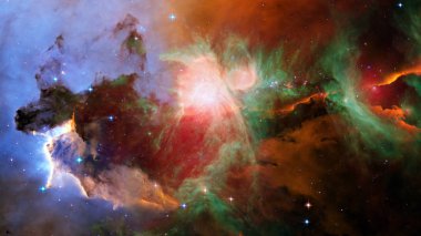 Aşırı derecede yıldız doğumu. Bu görüntünün elementleri NASA tarafından desteklenmektedir