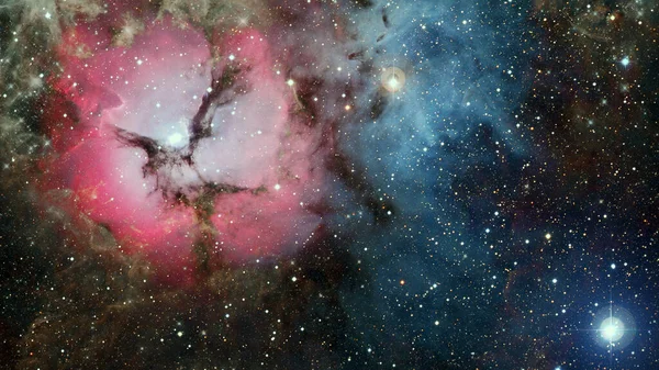Nebulosa e stelle incandescenti nello spazio profondo. Elementi di questa immagine forniti dalla NASA — Foto Stock